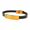 Cross & St. Charbel Leather Bracelet